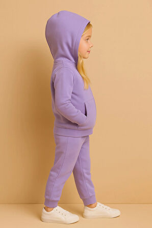 Kapşonlu Kız Çocuk Takım 20411-1