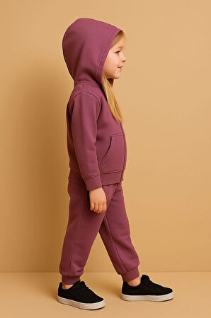 Kapşonlu Kız Çocuk Takım 20411-1