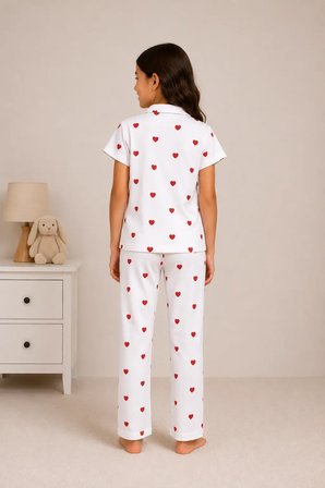 Desenli Kız Çocuk Pijama Takımı 9927