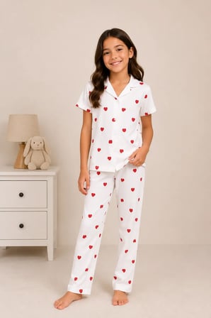 Desenli Kız Çocuk Pijama Takımı 9927