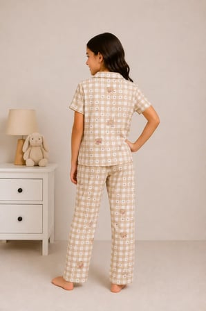 Desenli Kız Çocuk Pijama Takımı 9927