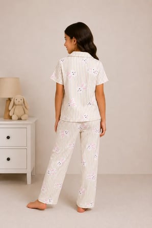 Desenli Kız Çocuk Pijama Takımı 9928