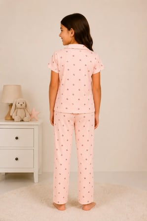 Desenli Kız Çocuk Pijama Takımı 9929