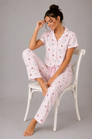 Desenli Kadın Pijama Takımı 9930