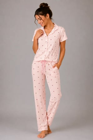 Desenli Kadın Pijama Takımı 9930