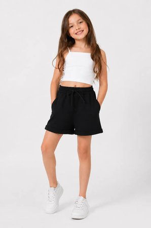 Basic Double Paça Kız Çocuk Şort 30605