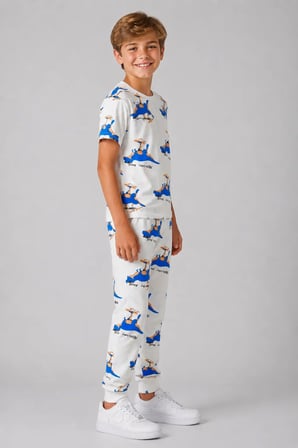 Desenli Erkek Çocuk Pijama Takımı 91101