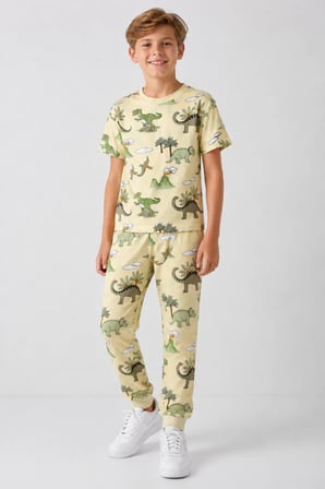 Desenli Erkek Çocuk Pijama Takımı 91101