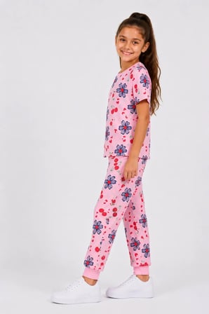 Desenli Kız Çocuk Pijama Takımı 91201