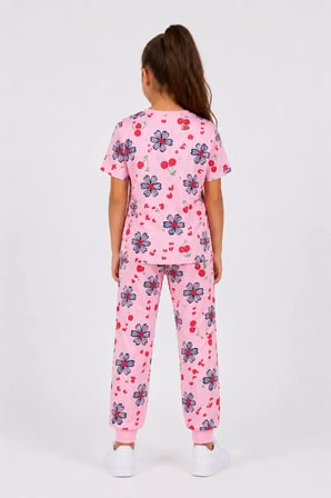 Desenli Kız Çocuk Pijama Takımı 91201