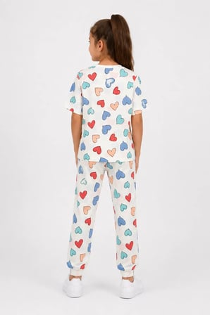 Desenli Kız Çocuk Pijama Takımı 91201