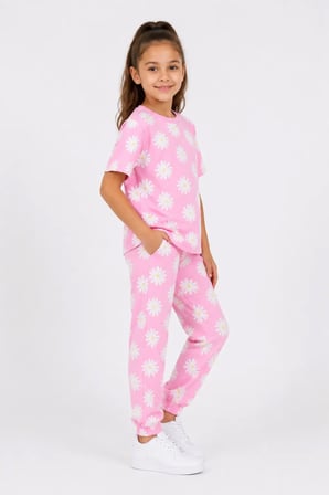 Desenli Kız Çocuk Pijama Takımı 91201