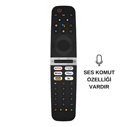ARÇELİK-BEKO. GR-V5 SES KOMUTLU NETFLIX-PRIMEVİDEO -YOUTUBE-DISNEY-EXXEN-TV+ LCD LED TV KUMANDASI