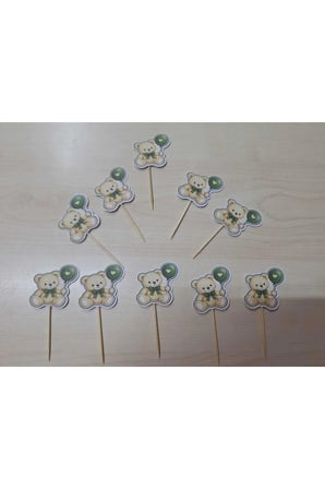 AYICIK HOSGELDİN BEBEK, DOĞUM GÜNÜ, CUPKEK PASTA SÜSÜ, KÜRDAN 15 Lİ