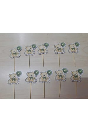 AYICIK HOSGELDİN BEBEK, DOĞUM GÜNÜ, CUPKEK PASTA SÜSÜ, KÜRDAN 15 Lİ