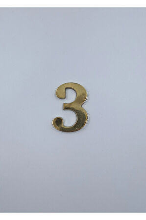 PİRİNÇ RAKAM 6CM TIRNAKLI NO:3