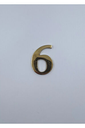 PİRİNÇ RAKAM 6CM TIRNAKLI NO:6