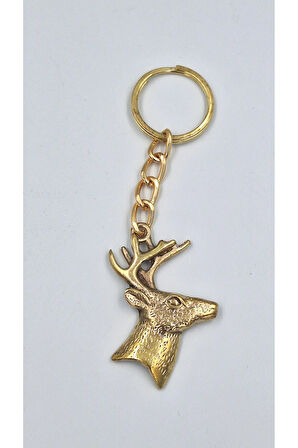 Pirinç Geyik Anahtarlık