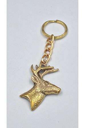 Pirinç Geyik Anahtarlık