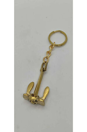 Pirinç Simus Çıpa Anahtarlık (Büyük Boy )