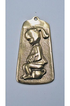 PİRİNÇ RETRO TUVALET SİMGESİ