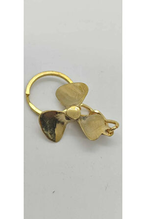 Pirinç 3 Kanatlı Pervane Anahtarlık