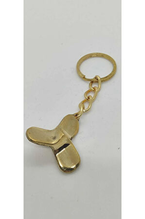 Pirinç 3 Kanatlı Pervane Anahtarlık Büyük