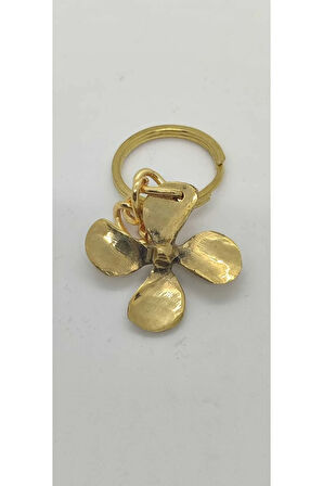 Pirinç 4 Kanatlı  Pervane Anahtarlık ( 3,5 cm)