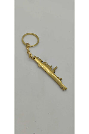 Pirinç Savaş Gemisi Anahtarlık