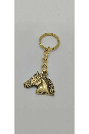 Pirinç At Kafası Anahtarlık