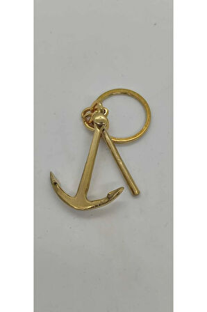 Pirinç Admiraltı Çıpa Anahtarlık  ( 5 cm )