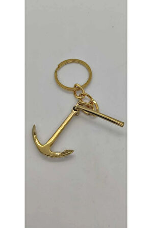 Pirinç Admiraltı Çıpa Anahtarlık  ( 5 cm )