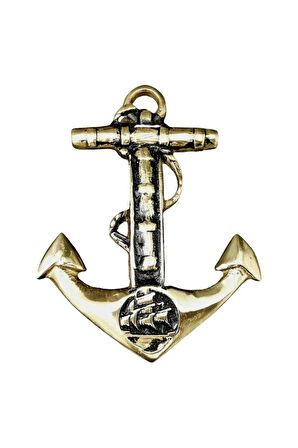 Pirinç Döküm Duvar Süsü Çıpa 10cm S