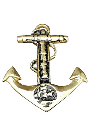 Pirinç Döküm Duvar Süsü Çıpa 10cm S