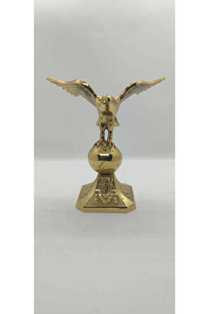 Pirinç Masa Üstü Kartal Heykeli