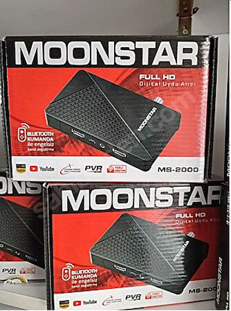 MOONSTAR MS-2000 UYDU ALICI MİNİ FULL HD Bluetooth Kumanda  YOUTUBE IPTV
