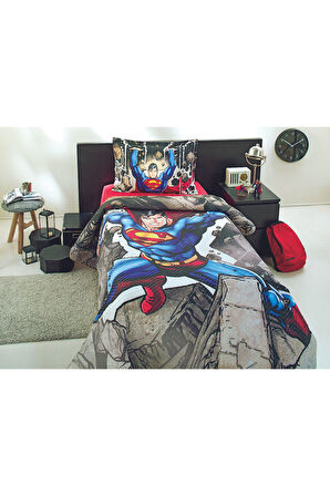Özdilek Superman Stone Tek Kişilik Lisanslı Kapitone Çocuk Nevresim Takımı