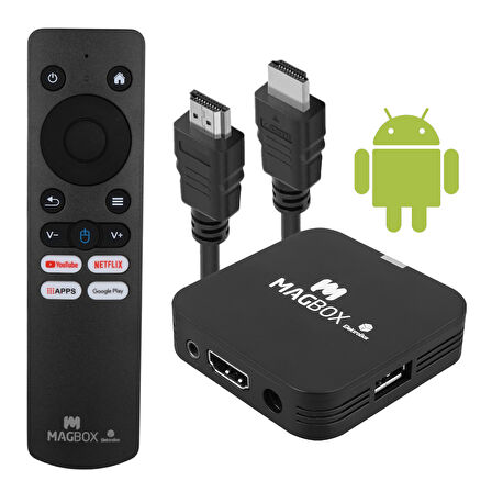 MAGBOX ELECTROBOX 2 GB RAM H313 İŞLEMCİ 16 GB HDD 4K ULTRA DAHİLİ WİFİ HD ANDROID TV BOX (ANDROID 10)