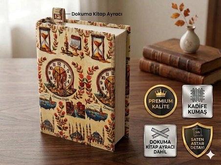 ZAMANIN ERİYİŞİ KADİFE KİTAP KILIFI- PREMİUM KALİTE- (SATEN ASTARLI, DOKUMA AYRAÇLI, ÇİFT DİKİŞLİ DAYANIKLI TASARIM)