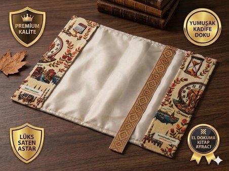 ZAMANIN ERİYİŞİ KADİFE KİTAP KILIFI- PREMİUM KALİTE- (SATEN ASTARLI, DOKUMA AYRAÇLI, ÇİFT DİKİŞLİ DAYANIKLI TASARIM)