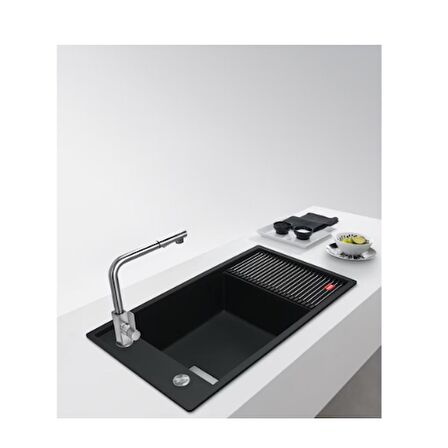 Franke Fresno FSG 611 Granit Nero Tezgah Üstü Evye