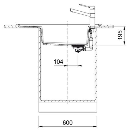 Franke Fresno FSG 611 Granit Nero Tezgah Üstü Evye