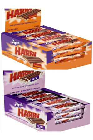 Harby Sütlü Bisküvi 25 Gr. Harby Kramelli 25 Gr..(( 2 KUTU))