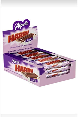 Harby Sütlü Bisküvi 25 Gr. Harby Kramelli 25 Gr..(( 2 KUTU))