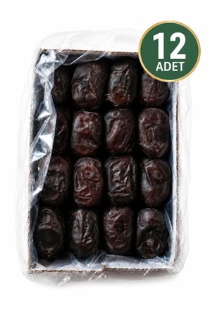 En Lezzetli 12 Adet 7 kg Ekonomik Paket Siyah Hurma Toptan Koli Fırsatı
