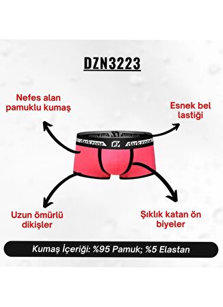 Darkzone Pembe Erkek Boxer DZN3223