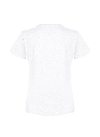 Darkzone Yuvarlak Yaka Düz Beyaz Erkek T-Shirt DZN8702