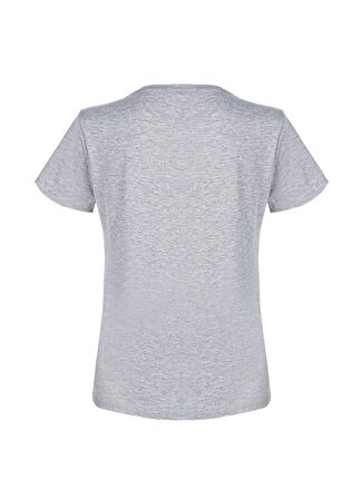 Darkzone V Yaka Düz Gri Erkek T-Shirt DZN8613