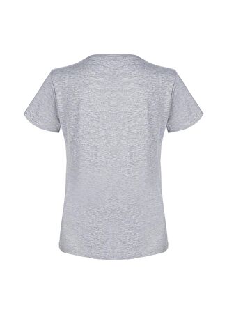 Darkzone V Yaka Düz Gri Erkek T-Shirt DZN8713