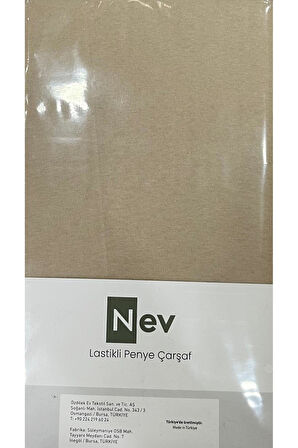 Özdilek NEV MARKA Lastikli Fitted Penye Çarşaf 100x200 + 30 Cm ( Yükseklik 30 Cm ) Bej